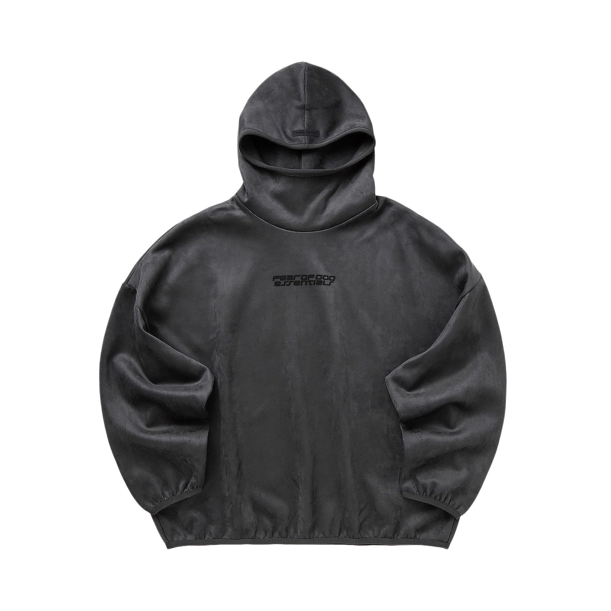 Buy Fear of God Essentials Suede Fleece Modern Hoodie 'Iron Grey