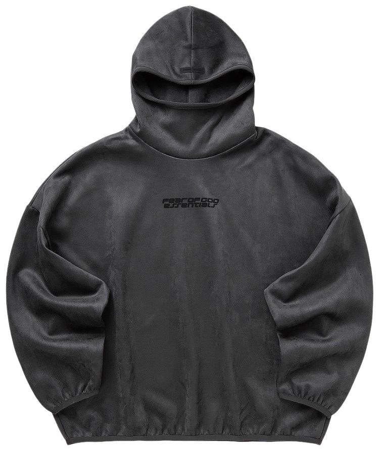 Fear of God Essentials Suede Fleece Modern Hoodie Iron Grey