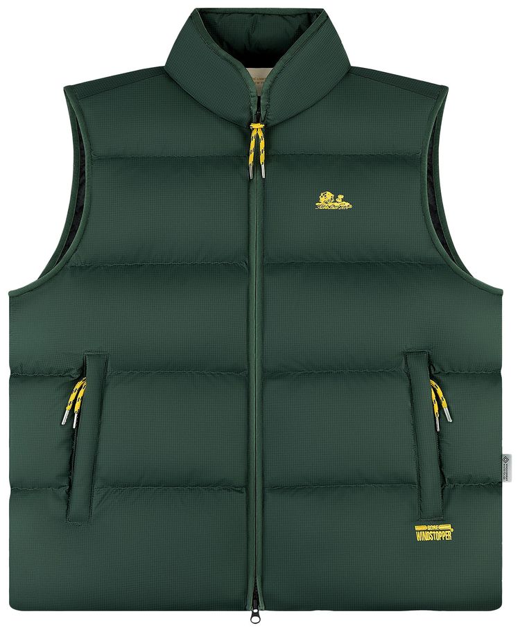 Aime Leon Dore Windstopper Unisphere Down Puffer Vest By GORE TEX Labs Jungle Green