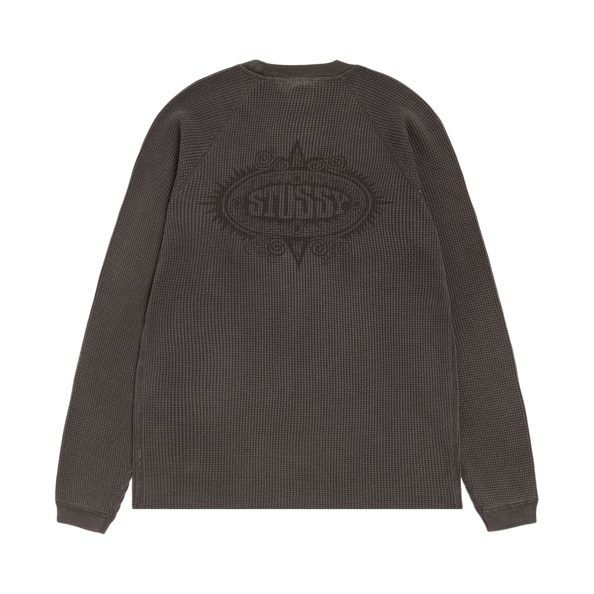 Buy Stussy Mantra Raglan Thermal 'Washed Black' - 1140395 WASH | GOAT