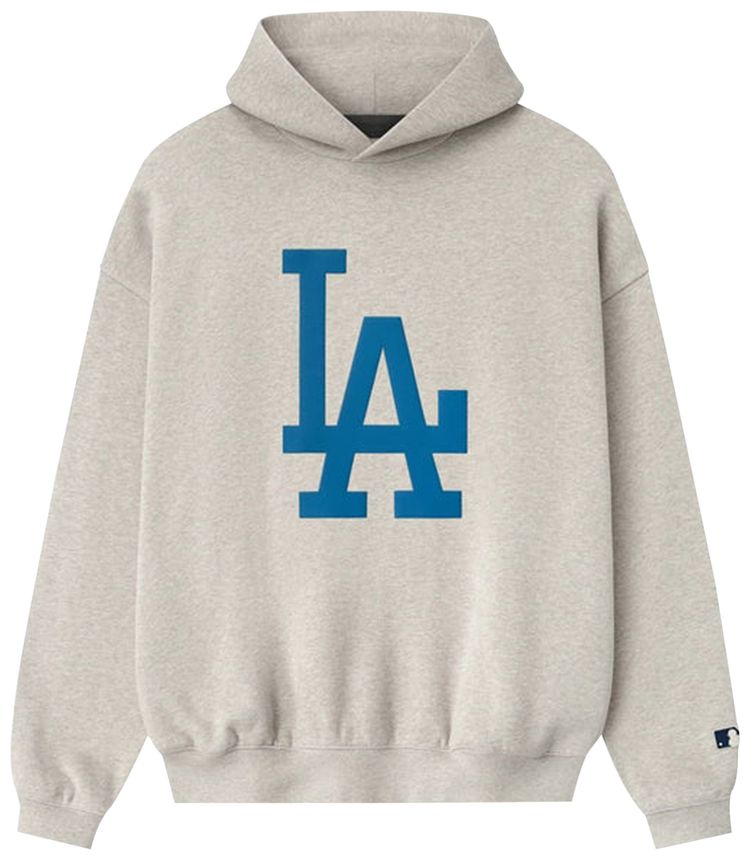 Fear of God Essentials Dodgers Sport Hoodie Heather Stone