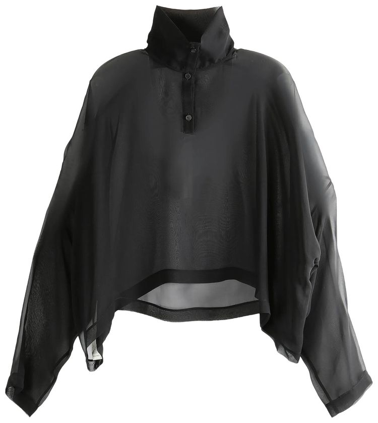 Rick Owens Jumbo Tabard Cropped T Shirt Black