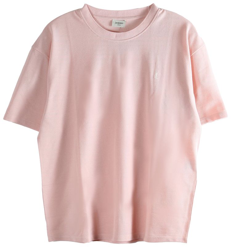 Saint Laurent Large Bord T Shirt RoseNaturel