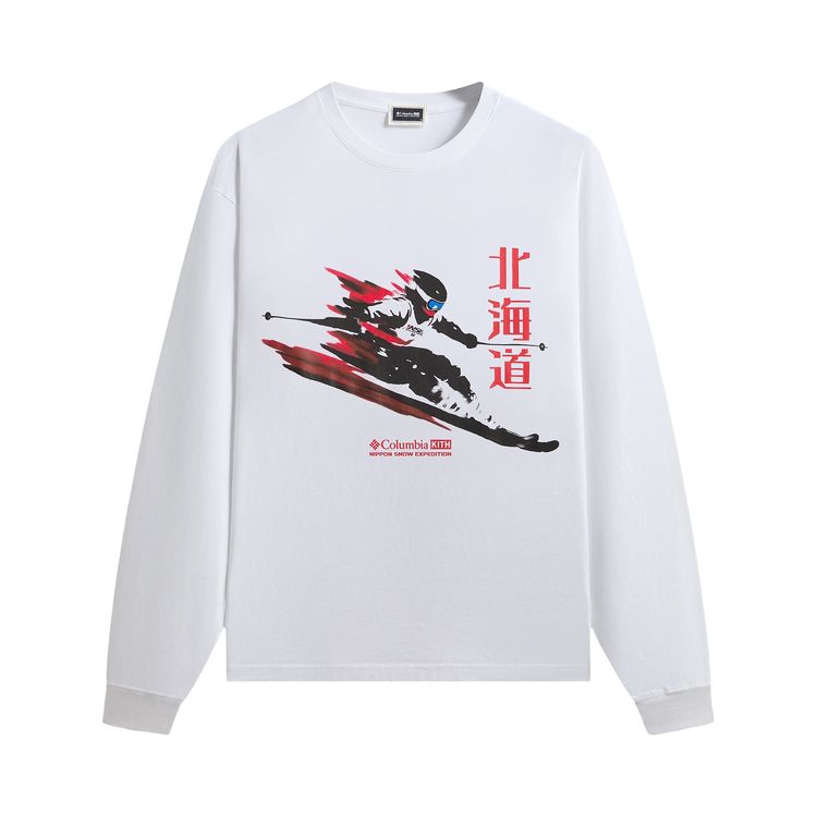 Kith For Columbia Skier Vintage Long Sleeve Tee White