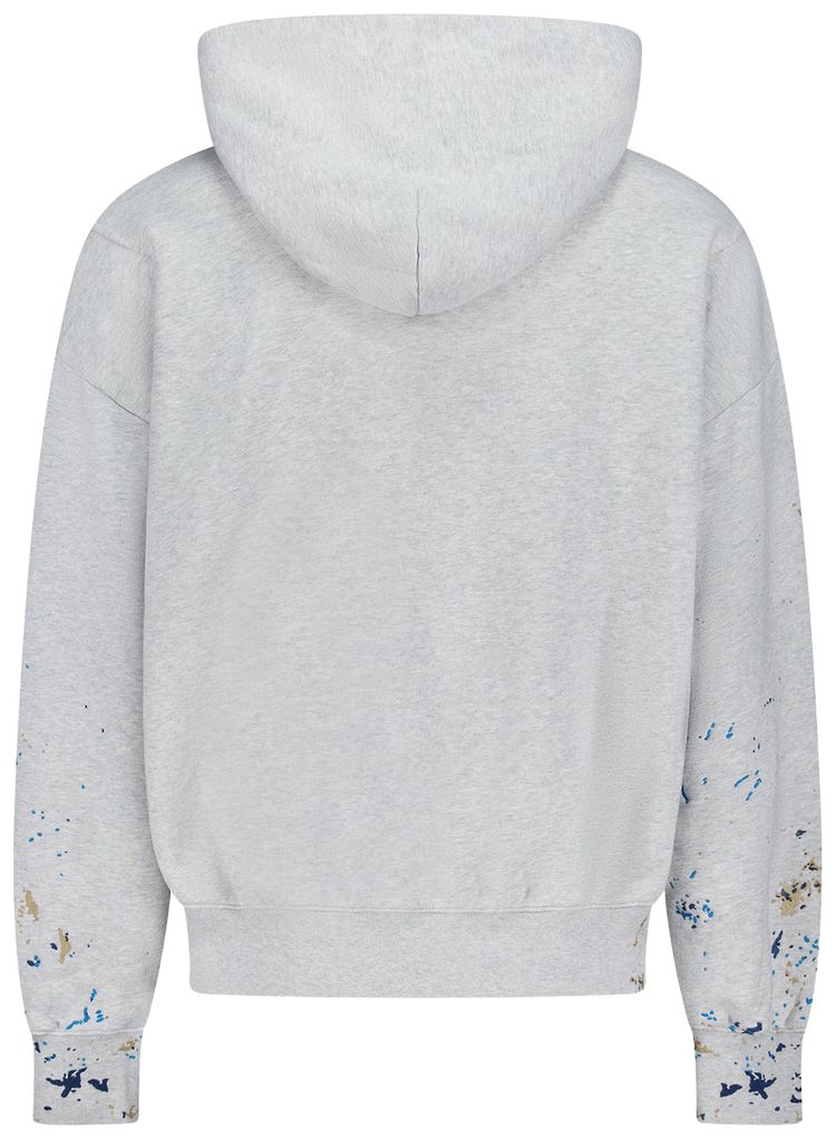 PURPLE BRAND Paint Splatter Logo Hoodie Grey