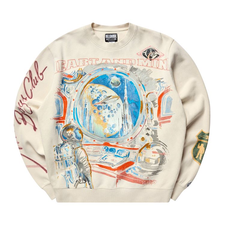 Billionaire Boys Club Explore Crewneck Whisper White