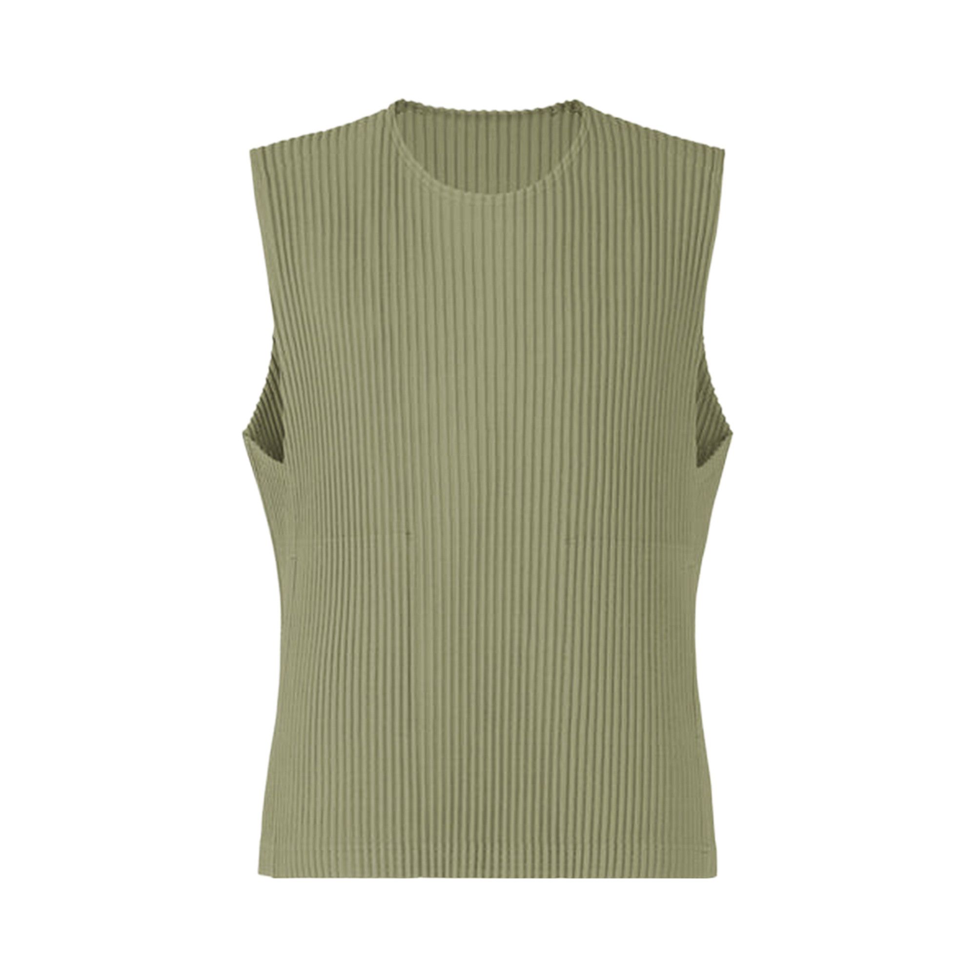 Buy Homme Plissé Issey Miyake Tailored Pleats 2 Vest 'Mangan Green
