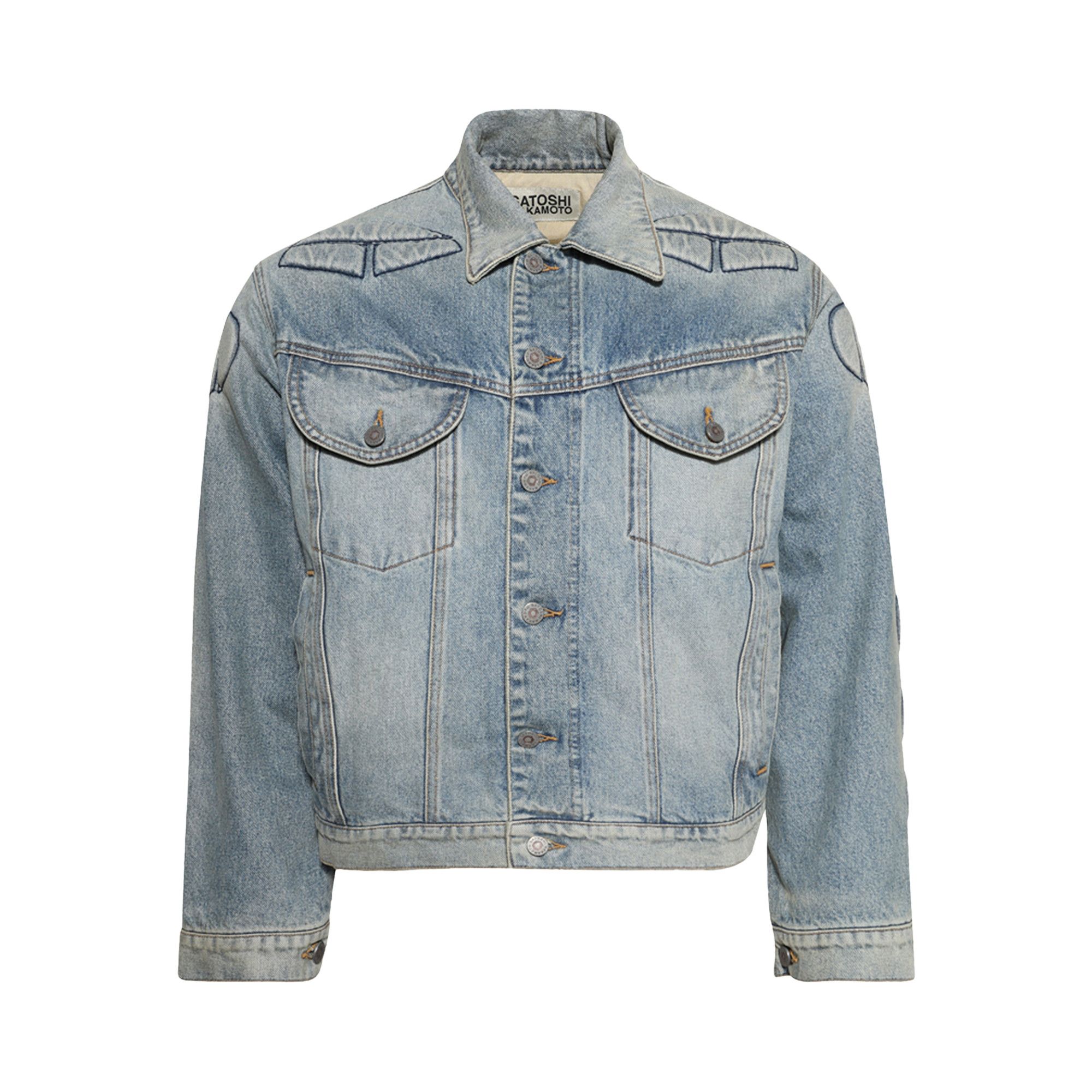 Buy Satoshi Nakamoto Denim Moto Jacket 'Blue Denim' - FW25JKT002