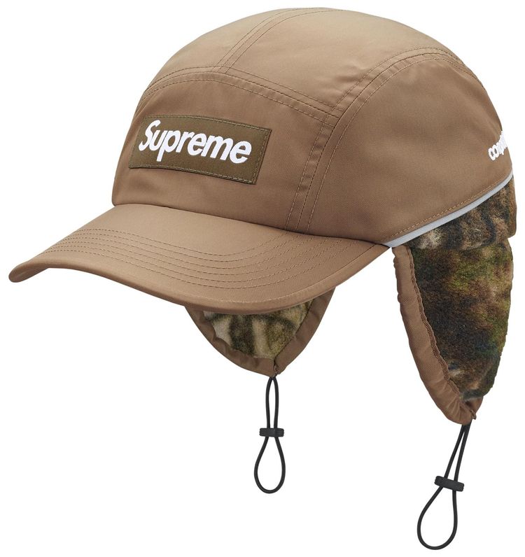 Supreme Polartec Lined Packable Earflap Camp Cap Khaki