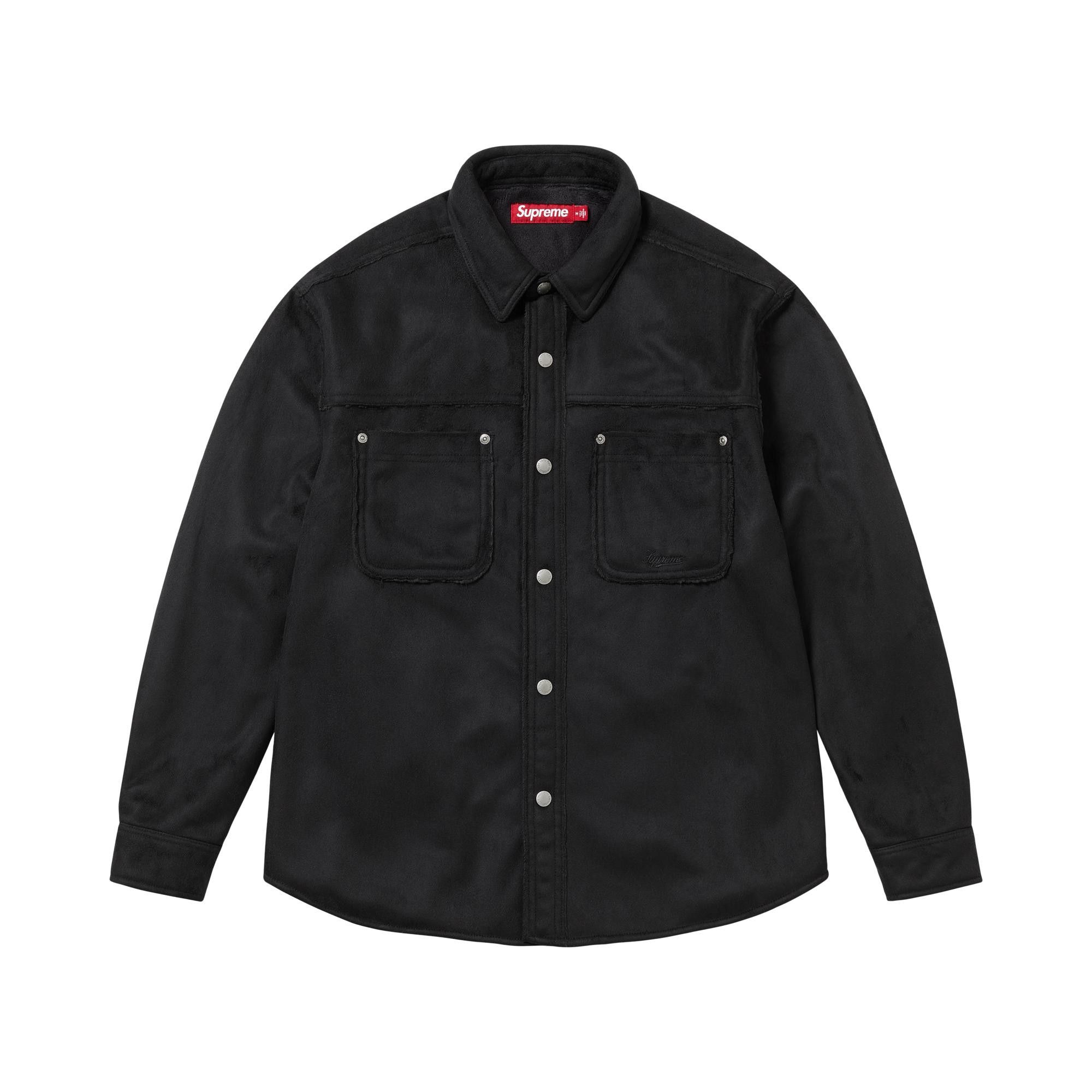Buy Supreme Faux Suede Snap Shirt 'Black' - FW25S16 BLACK | GOAT