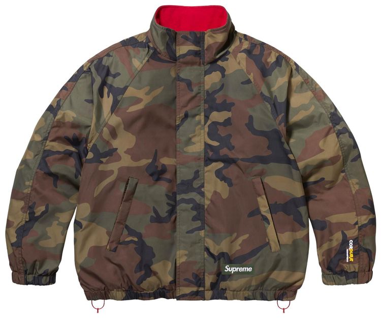 Supreme Polartec Reversible Track Jacket Woodland Camo