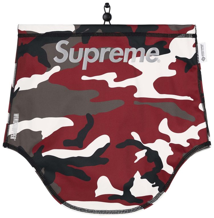 Supreme Windstopper Neck Gaiter Red Camo