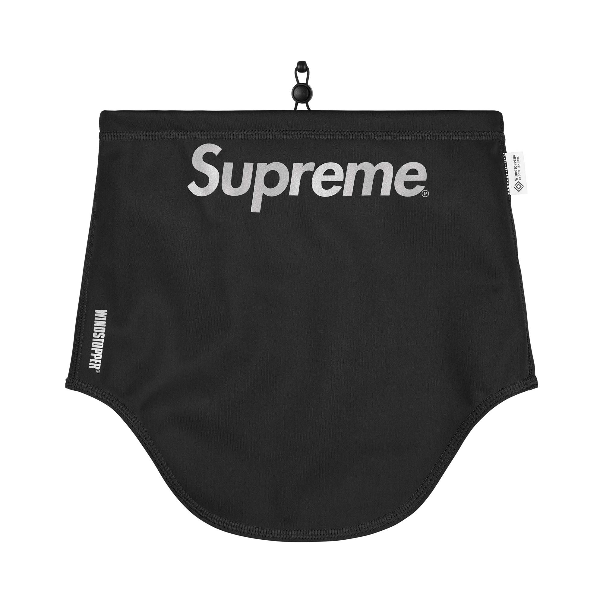 WINDSTOPPER® Neck Gaiter 25AW BLACK Buy Supreme Windstopper Neck Gaiter 'Black' - FW25A85 BLACK | GOAT