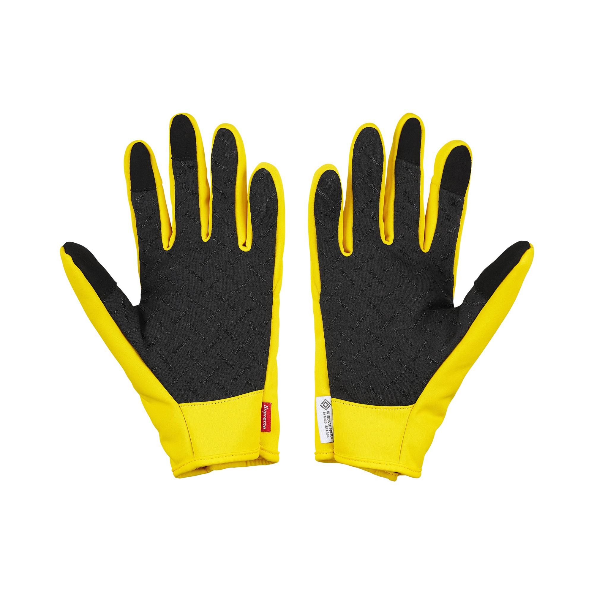 Buy Supreme Windstopper Zip Gloves 'Yellow' - FW25A55 YELLOW | GOAT