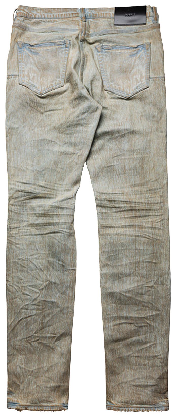 PURPLE BRAND Low Rise Skinny Leg Mud Jean Tan