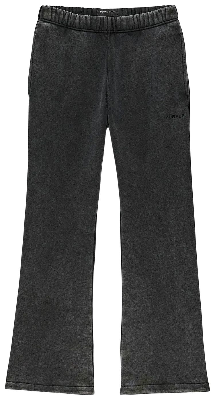PURPLE BRAND Fleece Flared Pant Black