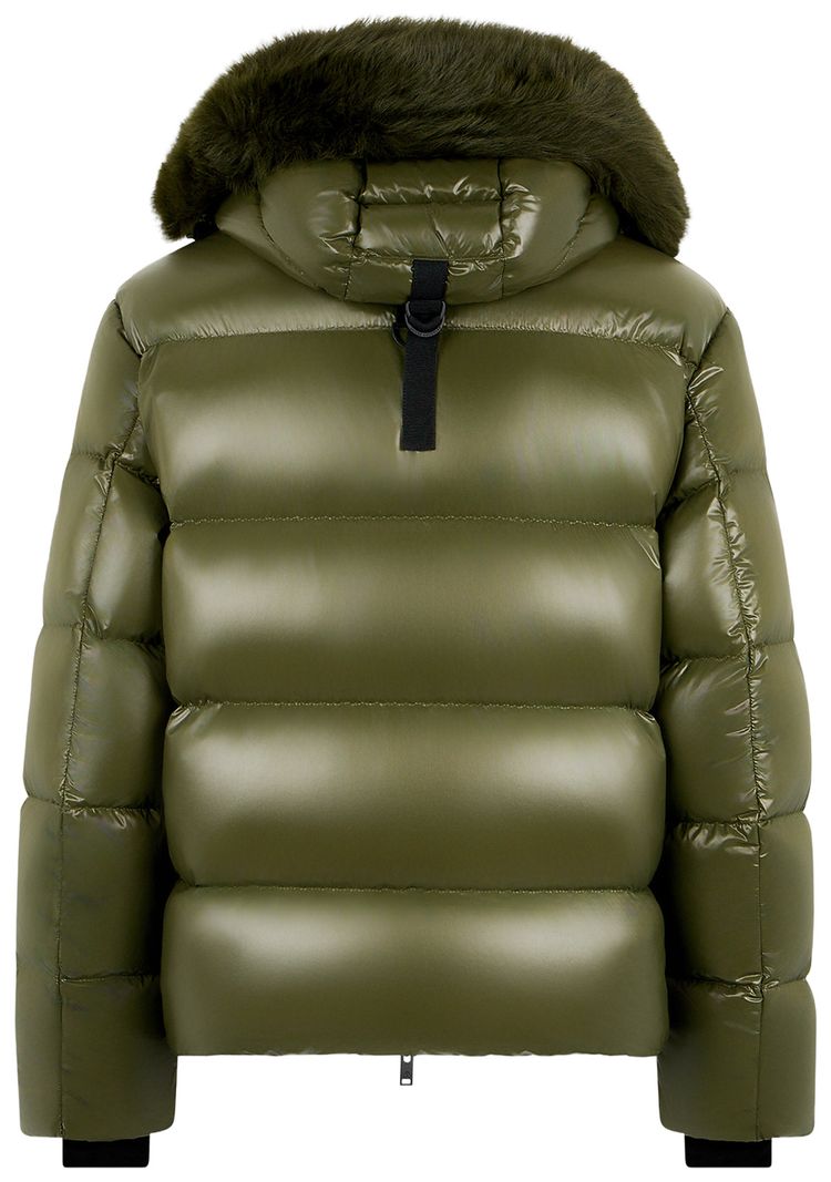 Moose Knuckles Kings Puffer Shearling Jacket Olive