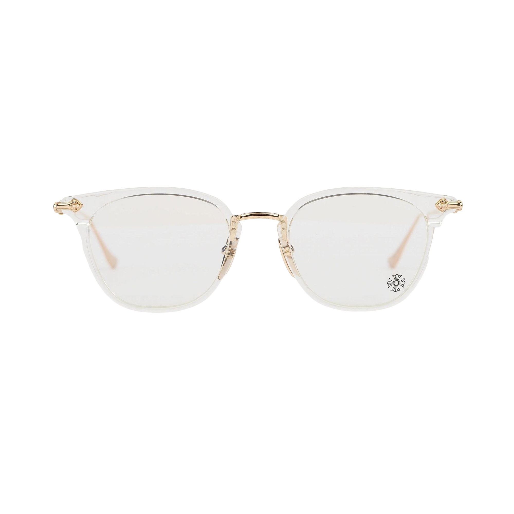 Buy Chrome Hearts Shagass 51 Glasses 'Crystal/Gold' - E51 D 000 21