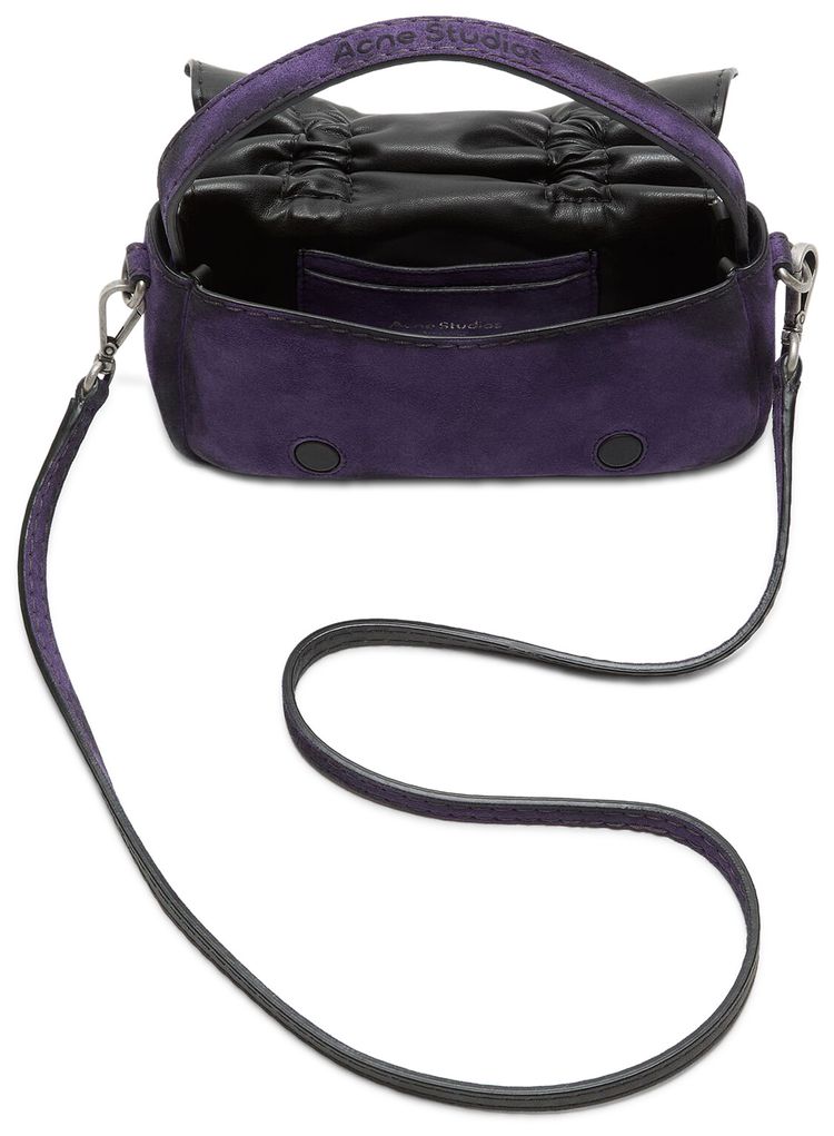 Acne Studios Multipocket Suede Shoulder Bag Violet Purple