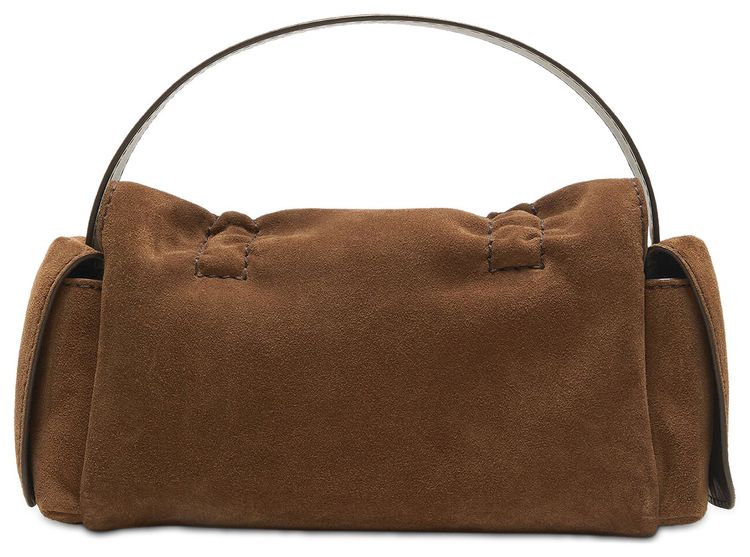 Acne Studios Multipocket Suede Shoulder Bag Cognac Brown