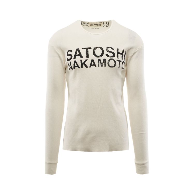 Satoshi Nakamoto Logo Thermal Vintage White