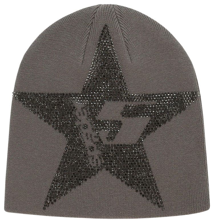 Sp5der Star Rhinestone Skully Slate Grey