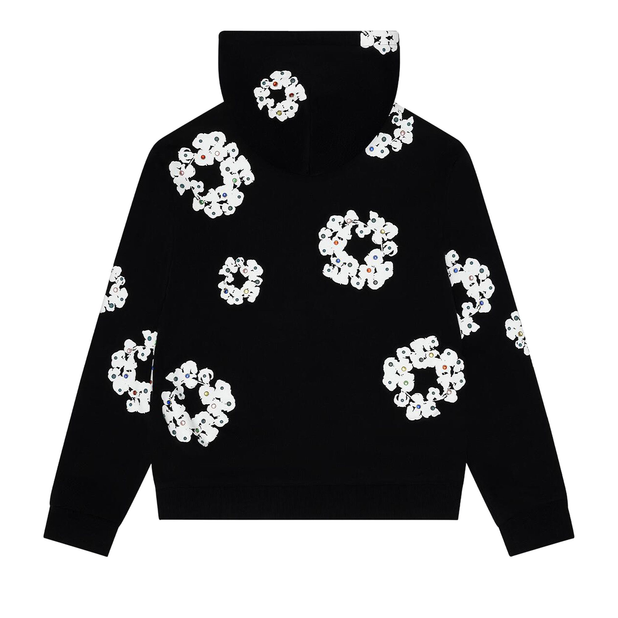 Buy Denim Tears Rhinestone Cotton Wreath Zip Hoodie 'Black