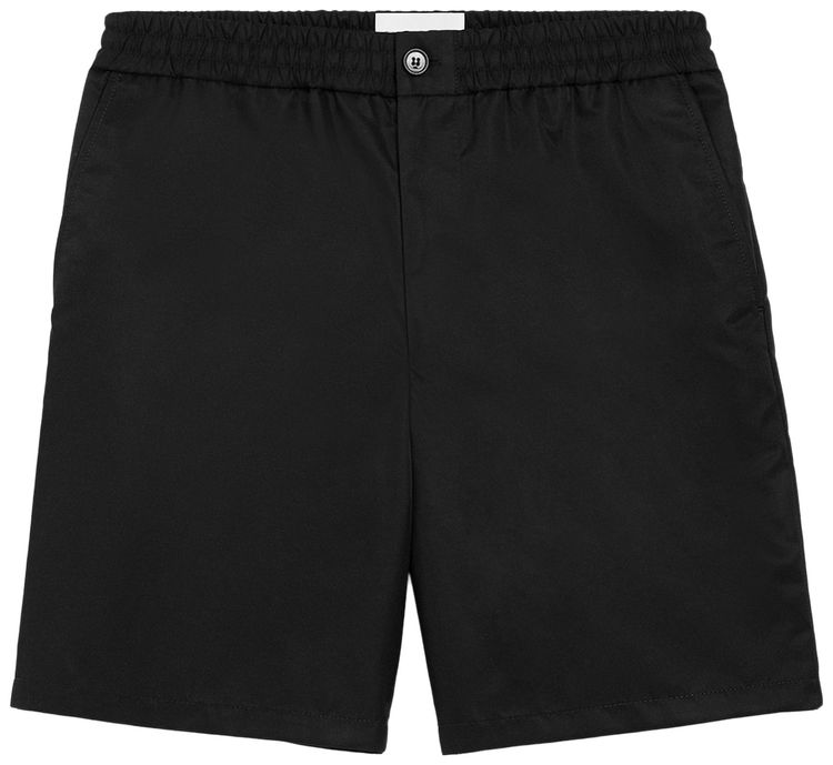 Ami Elasticated Waist Shorts With Ami De Coeur Stud Noir
