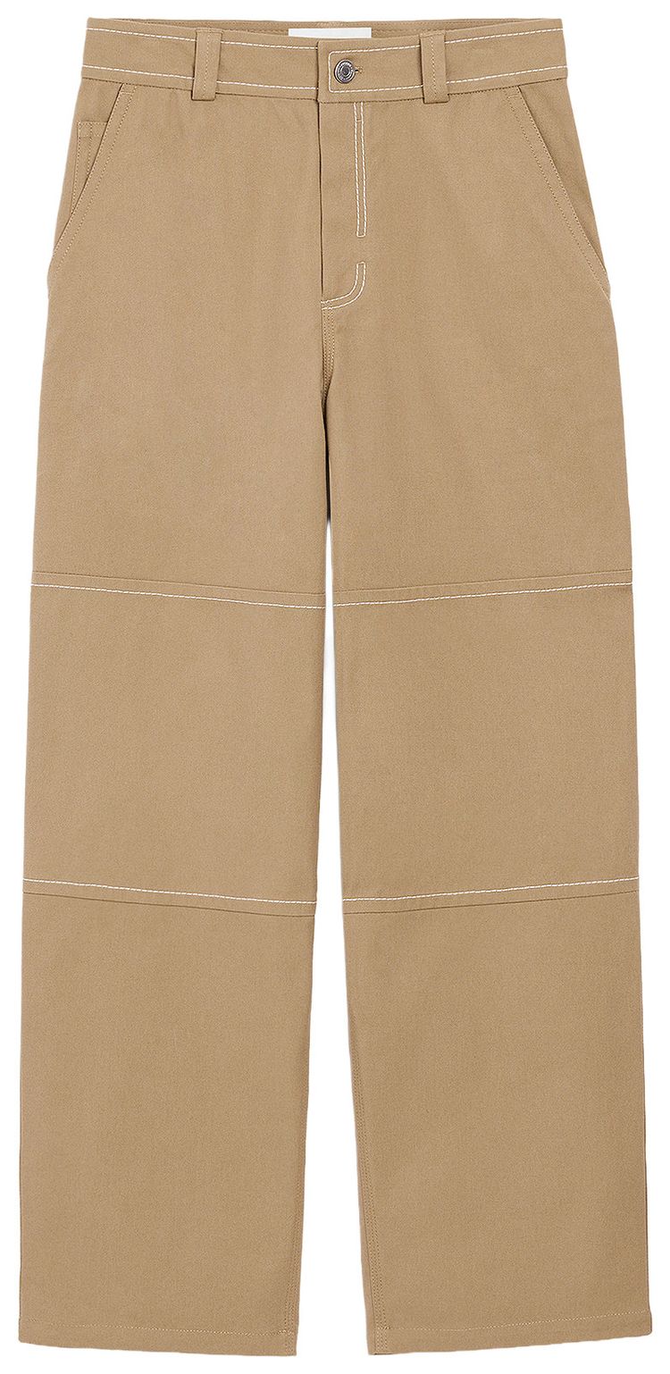 Ami Worker Trousers Beige Taupe