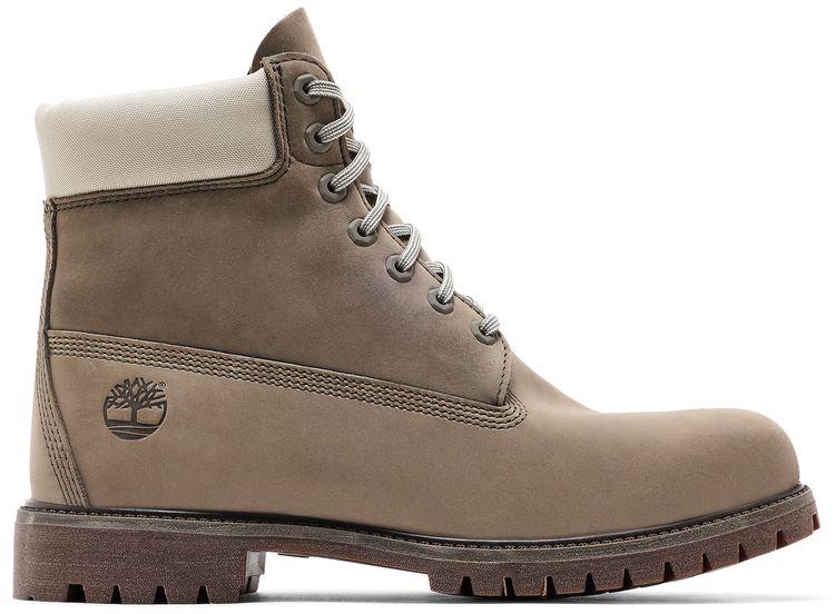 Timberland 6 Inch Premium Waterproof Boot Grey Nubuck Light Green