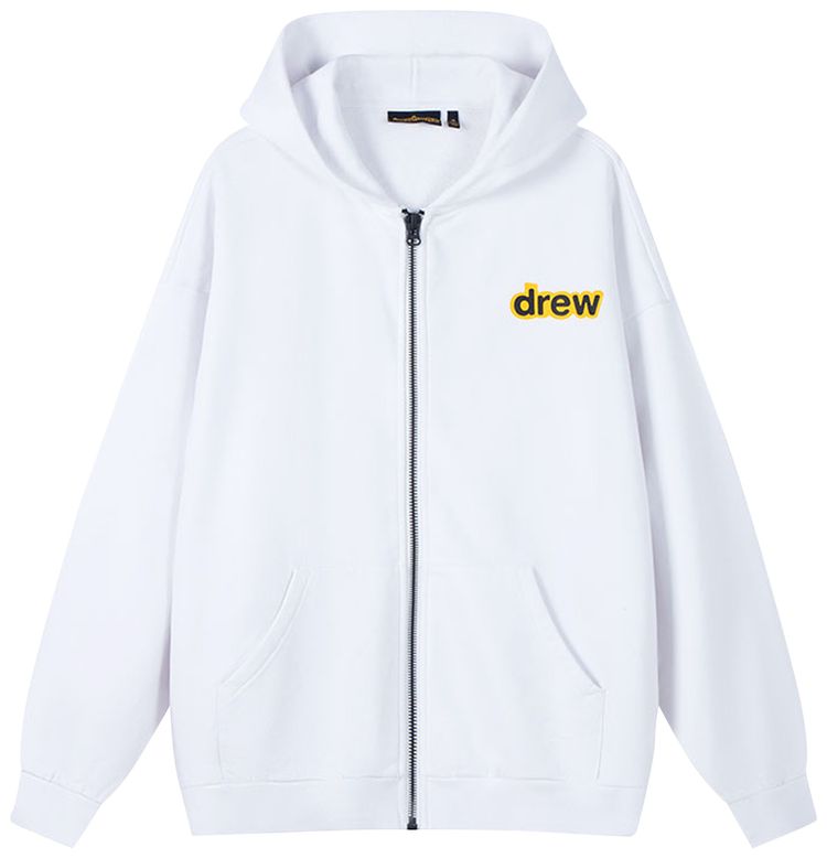 Drew House Sherman Zip Up Hoodie Off White