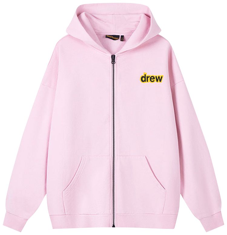 Drew House Dino Drew Zip Up Hoodie Pink