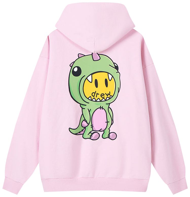 Drew House Dino Drew Zip Up Hoodie Pink
