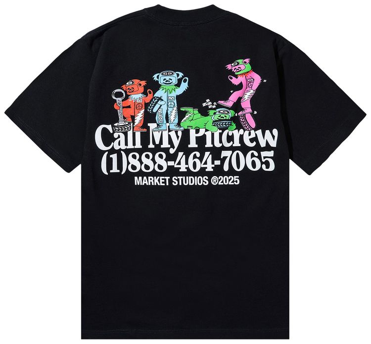 Market x GD Call My Pitcrew T Shirt Black