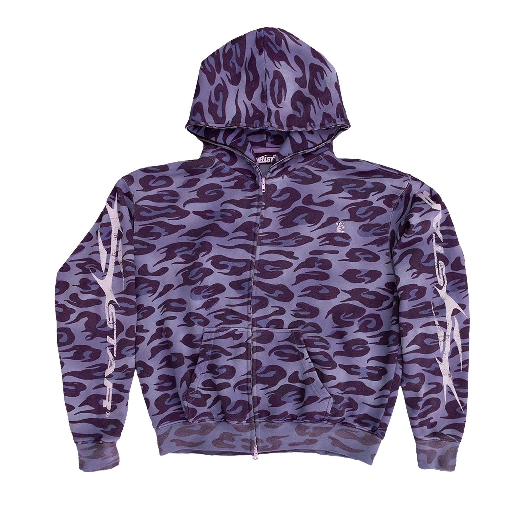 HELLSTAR 紫色 ストーン付き Buy Hellstar Cheetah Zip Hoodie 'Purple' - HSSS26HO1 PUR | GOAT NL