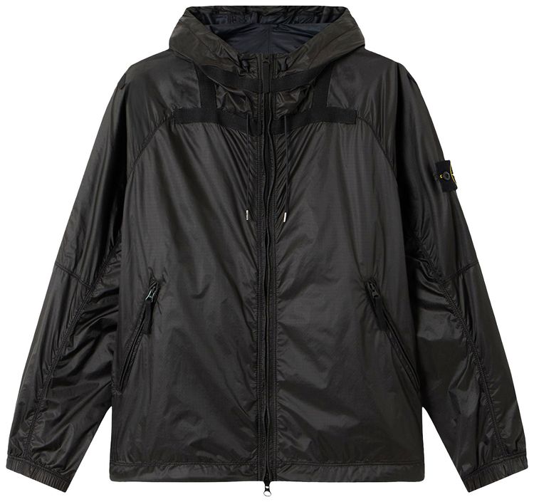 Stone Island Ripstop Light Hooded Jacket Lead Grey