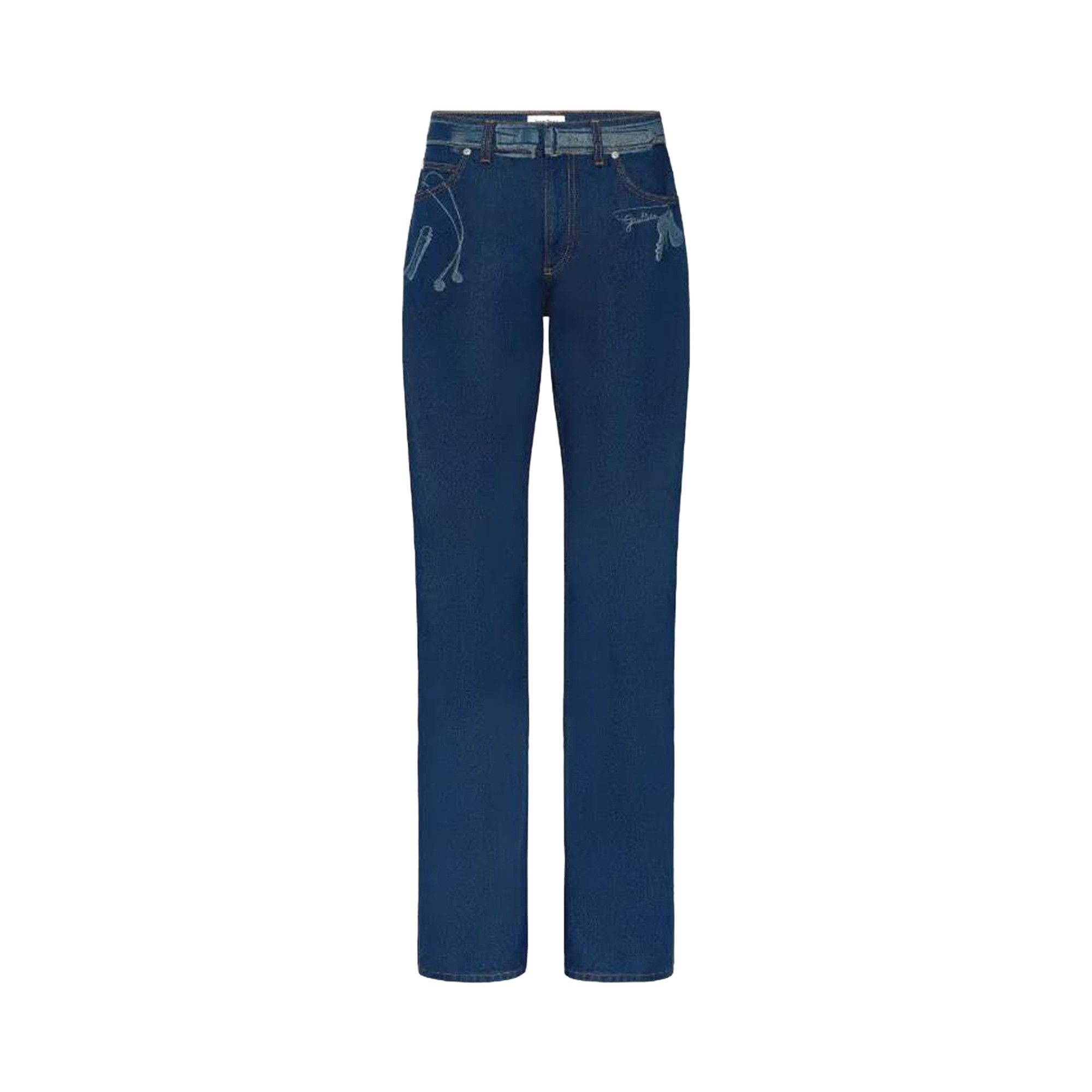 Buy Jean Paul Gaultier Jeans With Trompe L'Oeil Print 'Vintage