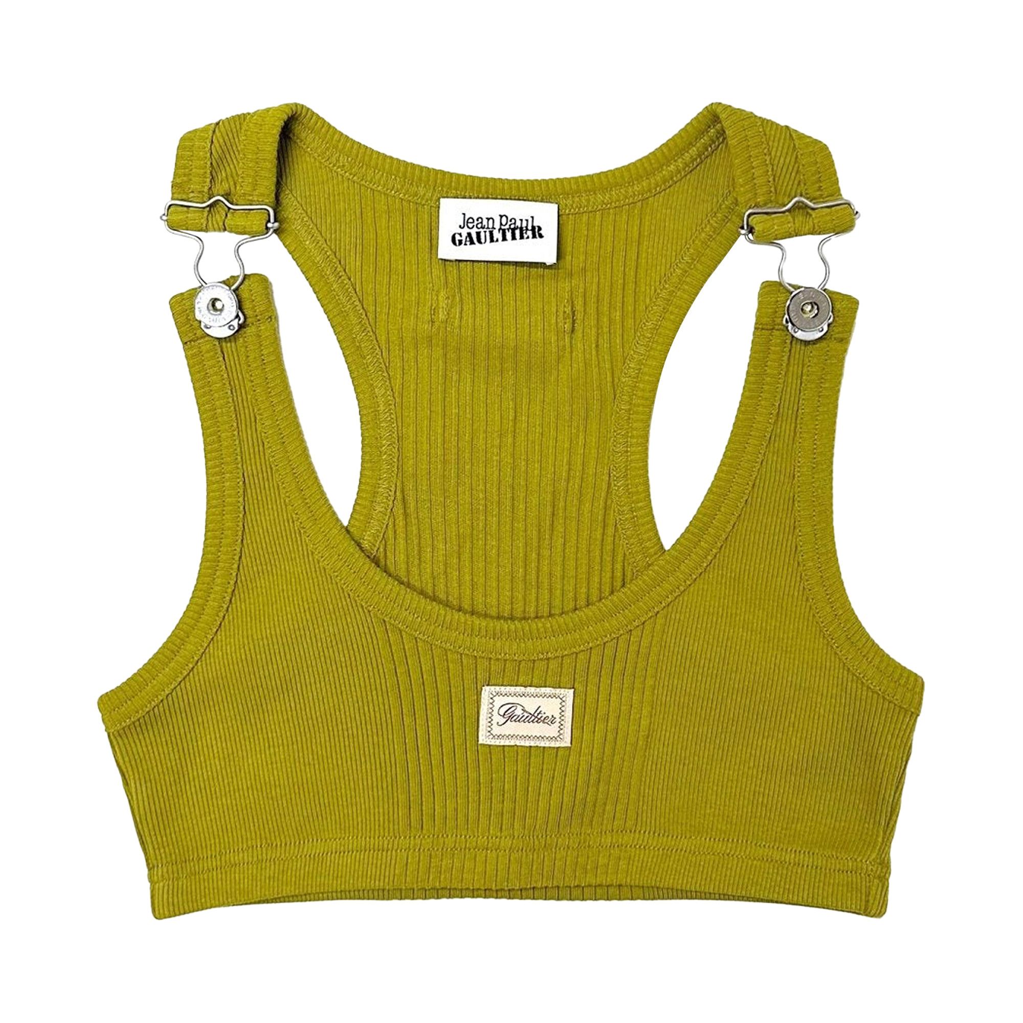 Buy Jean Paul Gaultier Cotton Ribbed Bra With Gaultier Patch and