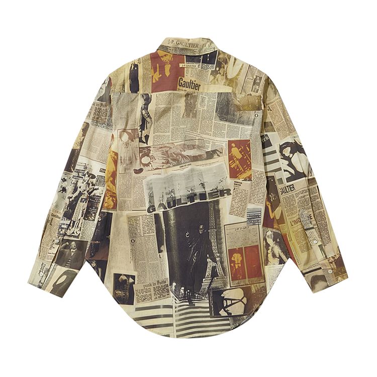 Jean Paul Gaultier Shirt Printed Journal EcruLight GreyRed