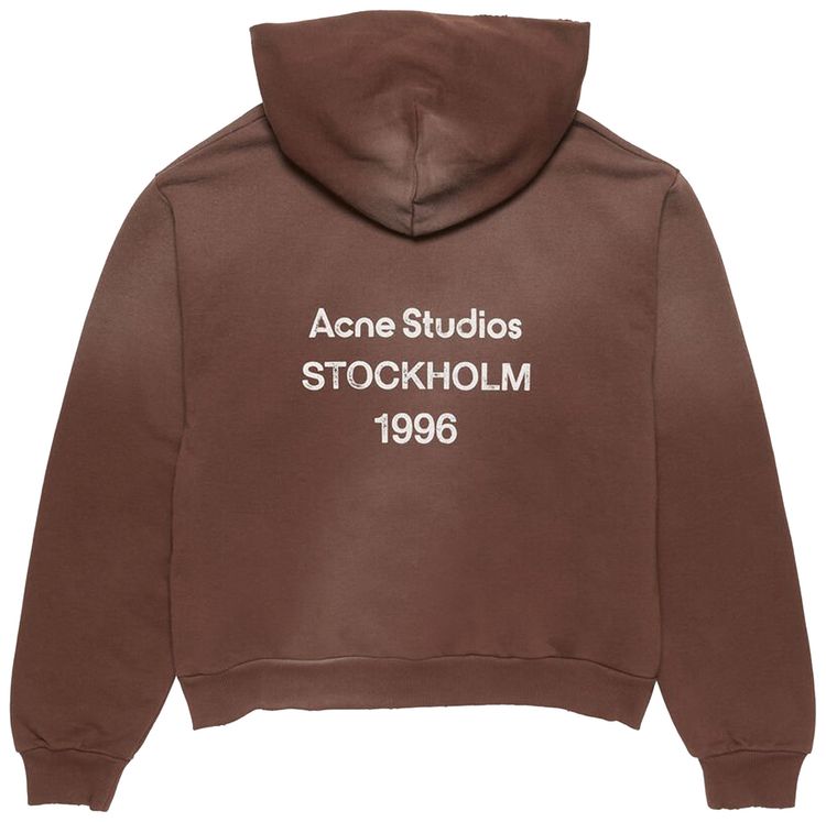 Acne Studios Logo Hooded Sweater Chocolate Brown