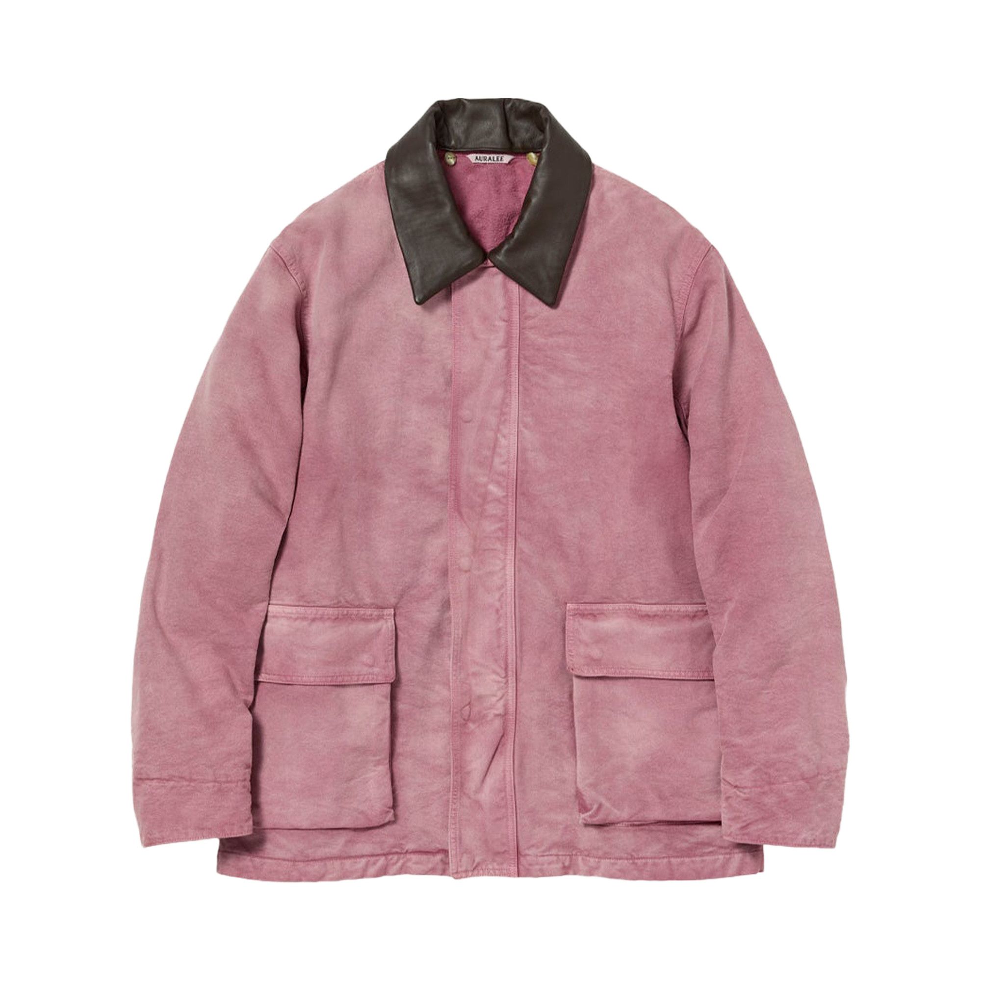 Buy Auralee Organic Cotton Duck Blouson Jacket 'Faded Burgundy