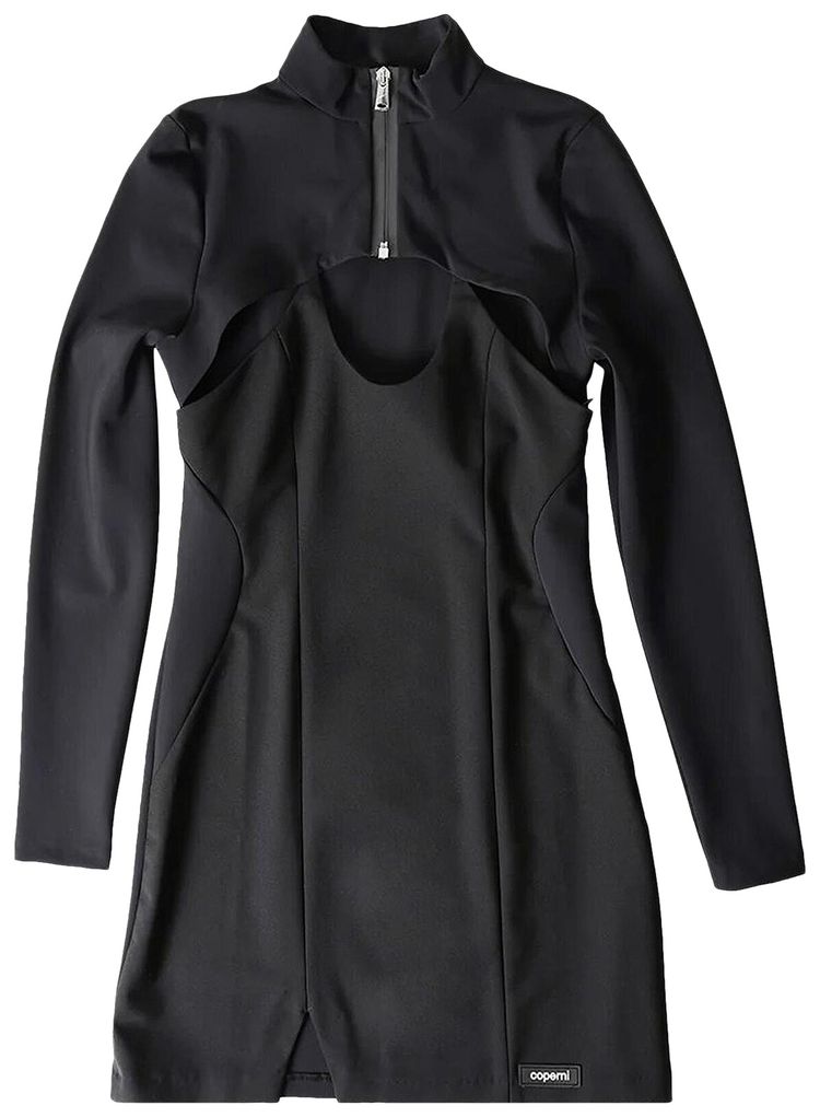 Coperni Cutout Detail Bustier Dress Black