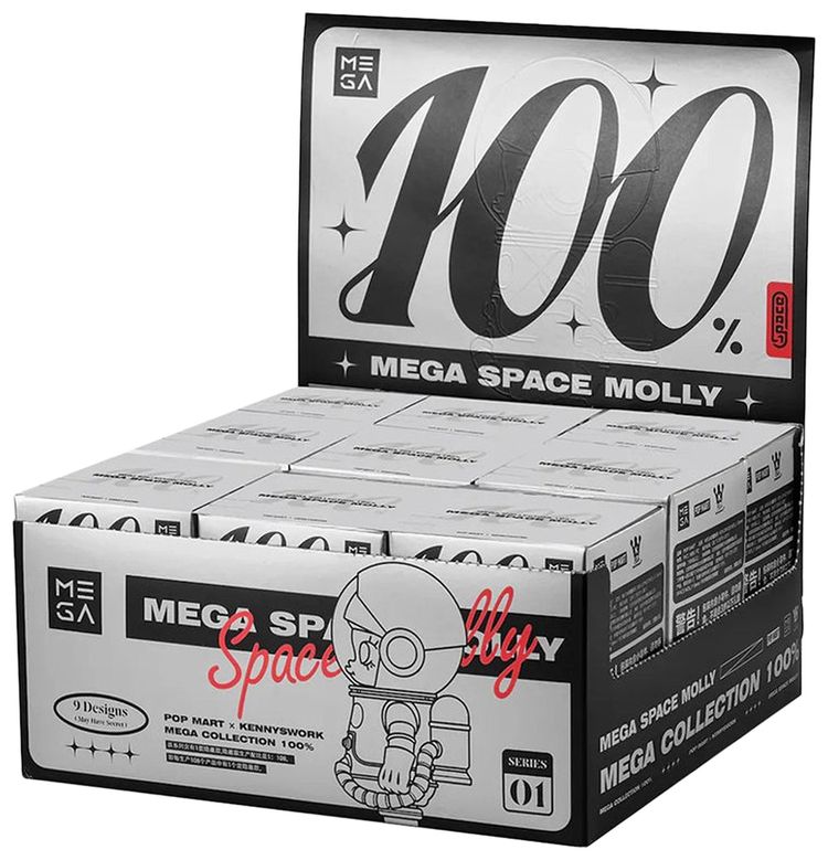 Pop Mart Mega Space Molly 100 Series 1 Sealed Case Mystery 9 Blind Boxes