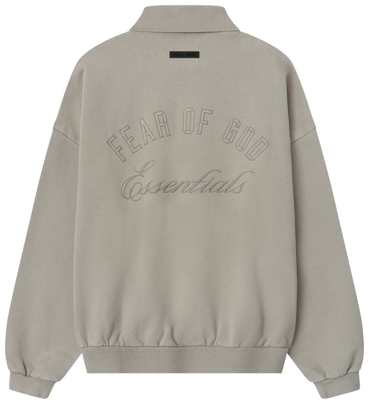 Fear of God Essentials Classic Polo Sweatshirt Smoke Grey