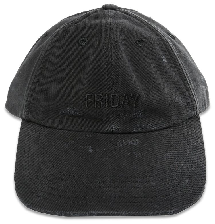 Vetements Friday Distressed Cap Black