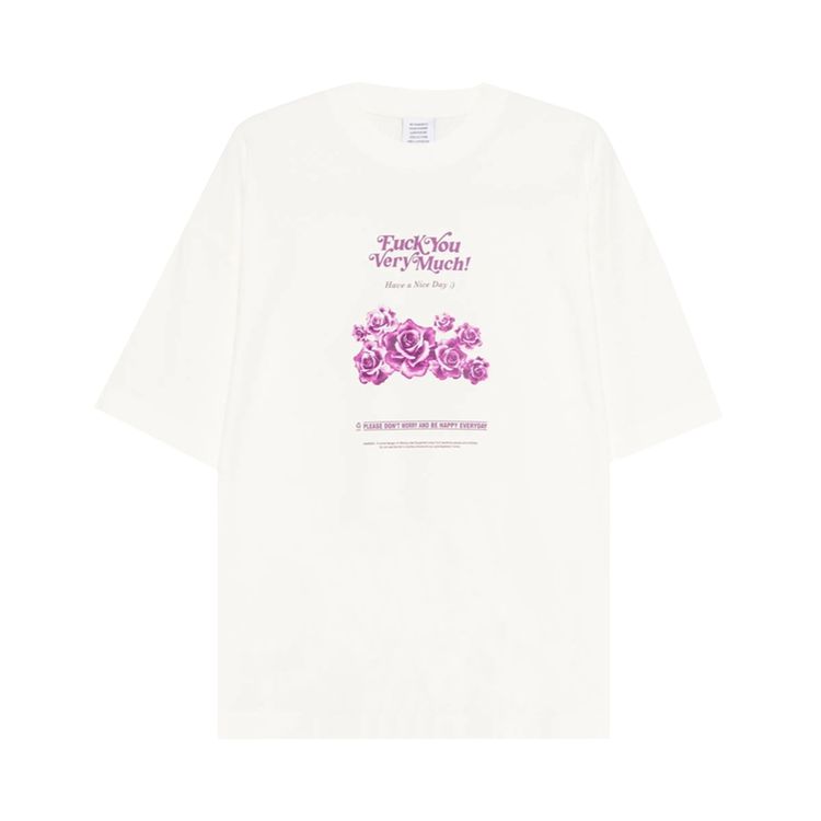 Vetements Fuck You Very Much T Shirt Vanilla