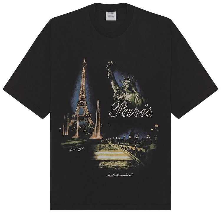 Vetements Paris Tourist T Shirt Black