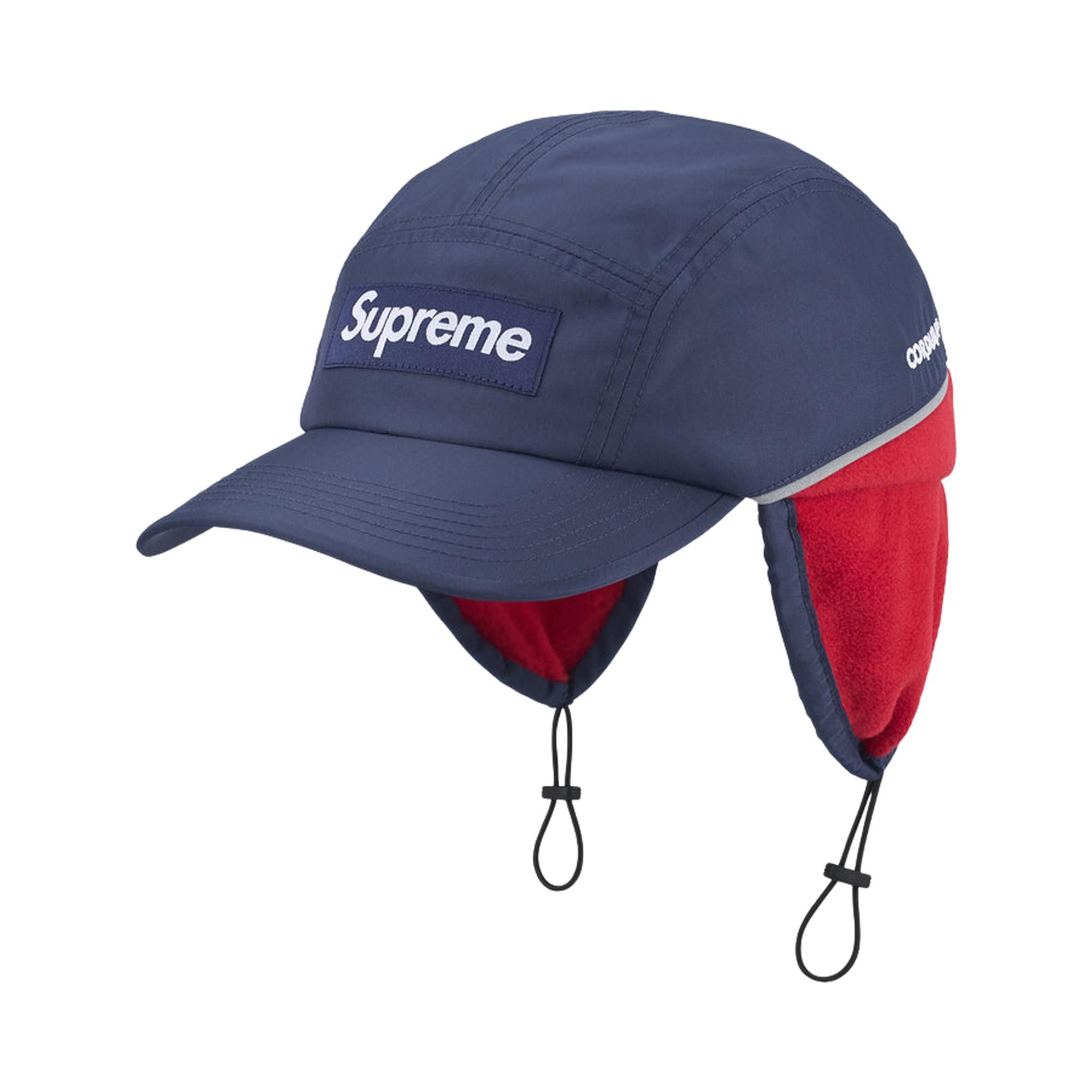 Buy Supreme Polartec Lined Packable Earflap Camp Cap 'Navy
