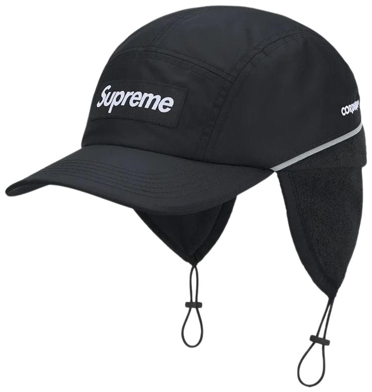 Supreme Polartec Lined Packable Earflap Camp Cap Black