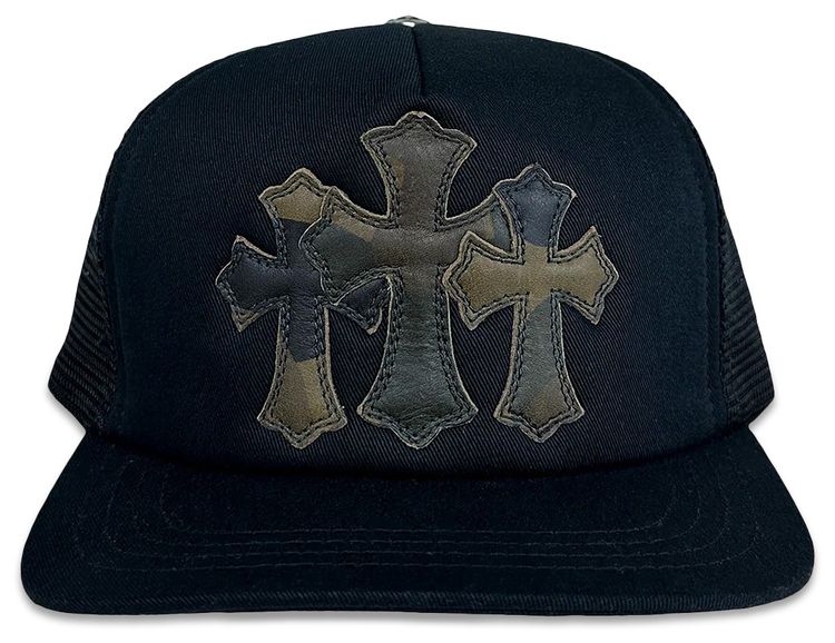 Chrome Hearts Triple Cross Cemetery Trucker Hat Camo
